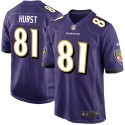 Baltimore Ravens #81 Hayden Hurst Purple 2018 Draft First Round Pick Game Jersey