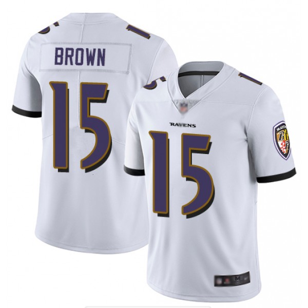Baltimore Ravens #15 Marquise Brown White Vapor Untouchable Limited Jersey