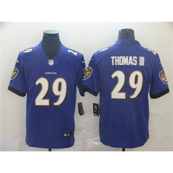 Baltimore Ravens #29 Earl Thomas III Purple Vapor Untouchable Jersey