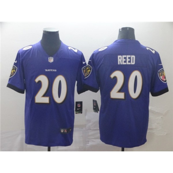 Baltimore Ravens #20 Ed Reed Purple Vapor Untouchable Jersey