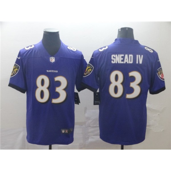 Baltimore Ravens #83 Willie Snead IV Purple Vapor Untouchable Jersey