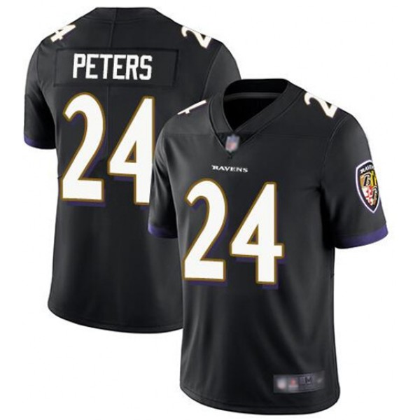Baltimore Ravens #24 Marcus Peters Black Vapor Untouchable Jersey