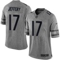 Bears #17 Alshon Jeffery Gray Stitched Limited Gridiron Gray Nike Jersey