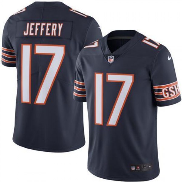 Bears #17 Alshon Jeffery Navy Blue Stitched Limited Rush Nike Jersey