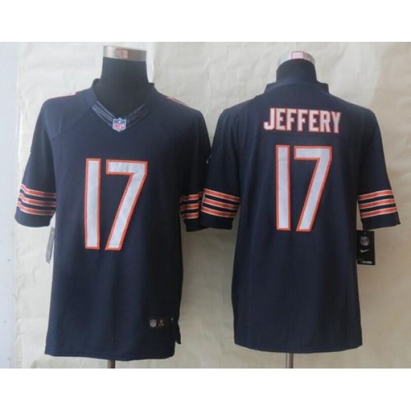 Bears #17 Alshon Jeffery Navy Blue Team Color Stitched Limited Nike Jersey