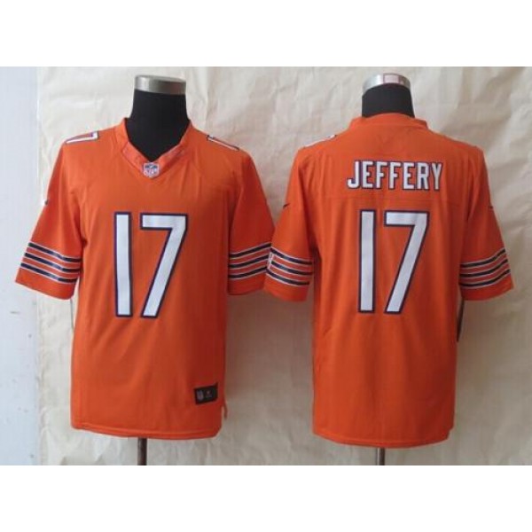 Bears #17 Alshon Jeffery Orange Alternate Stitched Limited Nike Jersey