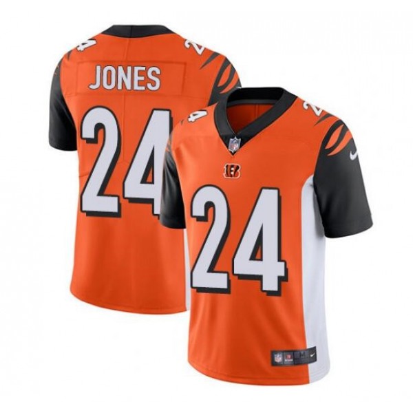 Bengals #24 Adam Jones Orange Vapor Stitched Limited Jersey