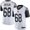 Bengals #68 Kevin Zeitler White Stitched Limited Rush Nike Jersey