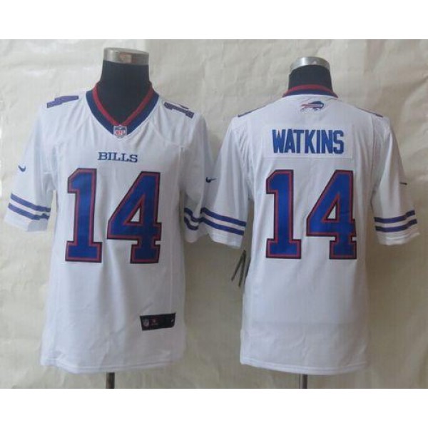 Bills #14 Sammy Watkins White Stitched New Limited Nike Jersey