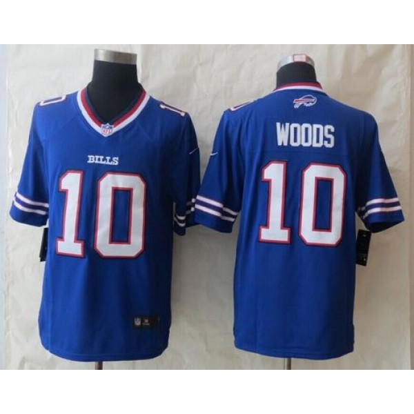 Bills #10 Robert Woods Royal Blue Team Color Stitched New Limited Nike Jersey
