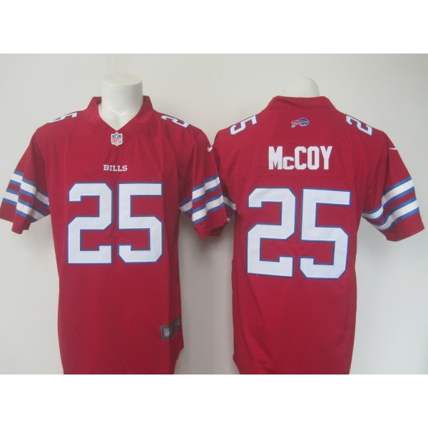 Bills #25 LeSean McCoy Red Limited Rush Stitched Nike Jersey