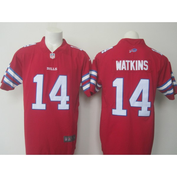 Bills #14 Sammy Watkins Red Limited Rush Stitched Nike Jersey