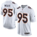 Broncos #95 Derek Wolfe White Stitched Game Event Nike Jersey