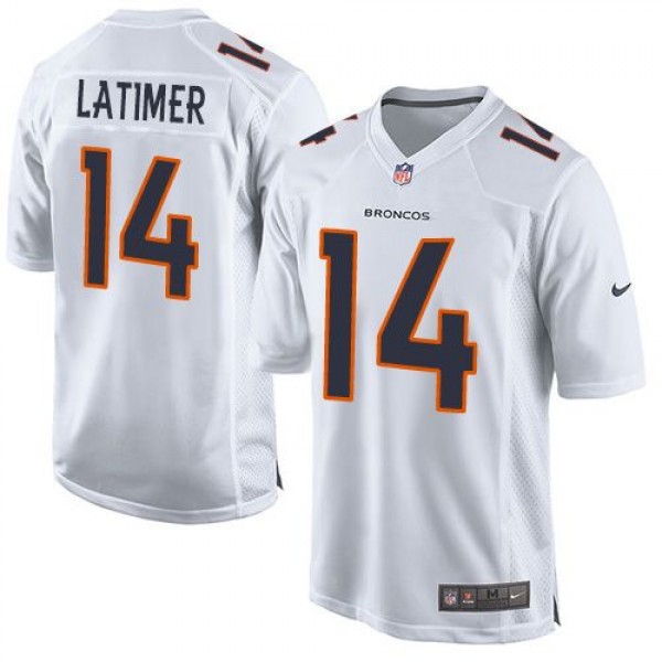 Broncos #14 Cody Latimer White Stitched Game Event Nike Jersey