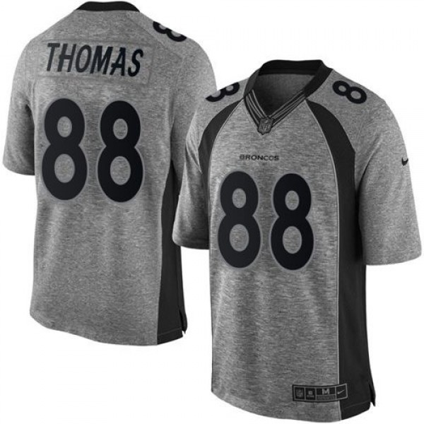 Broncos #88 Demaryius Thomas Gray Stitched Limited Gridiron Gray Nike Jersey