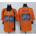 Broncos #58 Von Miller Orange Team Color Stitched Limited Strobe Nike Jersey