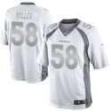 Broncos #58 Von Miller White Stitched Limited Platinum Nike Jersey