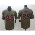 Broncos #88 Demaryius Thomas Olive Salute To Service Limited Stitched Jersey