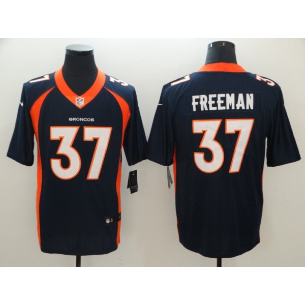 Broncos #37 Royce Freeman Navy Blue Vapor Untouchable Limited Stitched Jersey