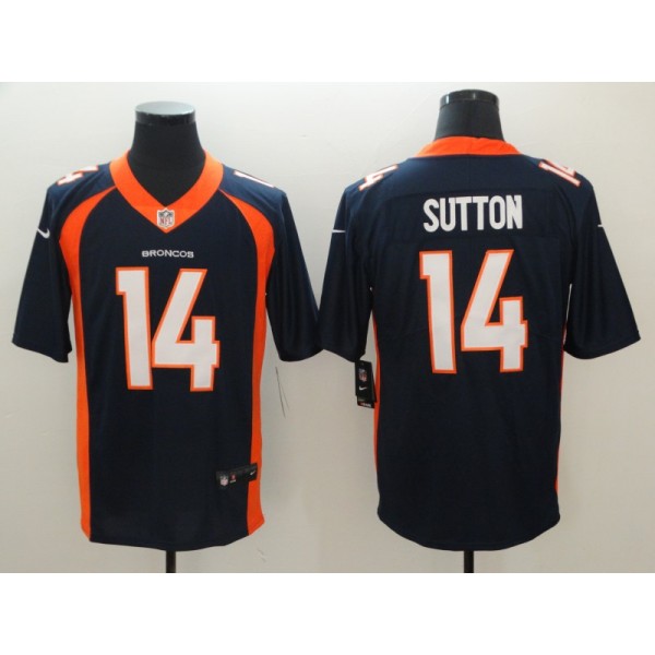 Broncos #14 Courtland Sutton Navy Blue Vapor Untouchable Limited Stitched Jersey
