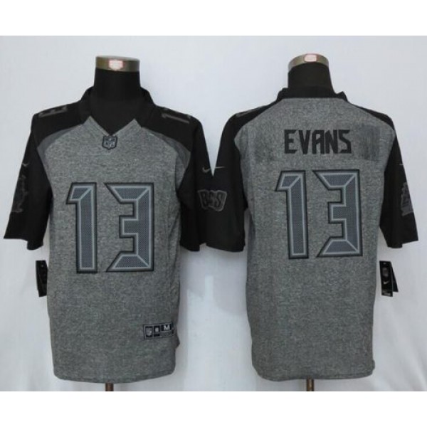 Buccaneers #13 Mike Evans Gray Stitched Limited Gridiron Gray Nike Jersey