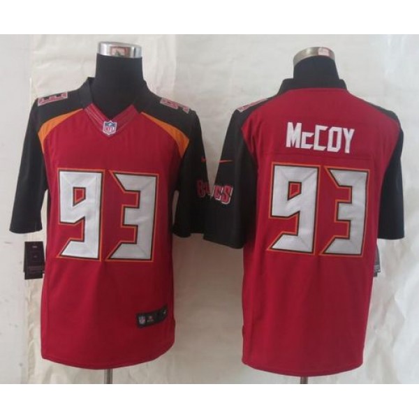 Buccaneers #93 Gerald McCoy Red Team Color Stitched New Limited Nike Jersey