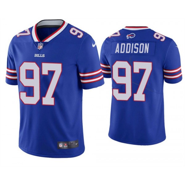Buffalo Bills #97 Mario Addison Blue Vapor Untouchable Limited Stitched Jersey