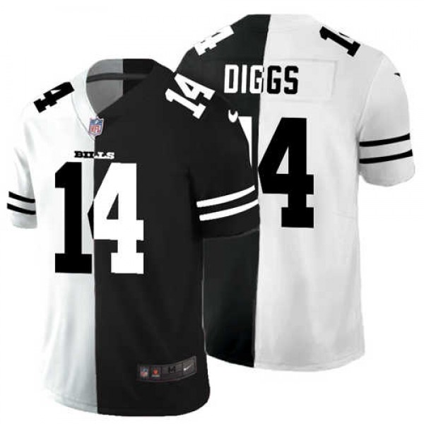 Buffalo Bills #14 Stefon Diggs Black White Split Vapor Untouchable Limited Stitched Jersey