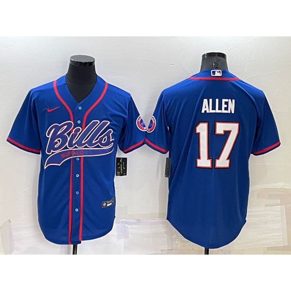Buffalo Bills #17 Josh Allen Royal Cool Base Stitched Baseball Jersey
