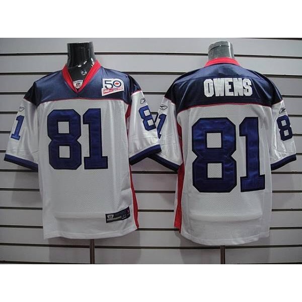 Buffalo Bills #81 Terrell Owens White Stitched Baseball Jersey