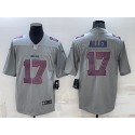 Buffalo Bills #17 Josh Allen Gray Atmosphere Fashion Stitched Jersey
