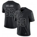 Buffalo Bills #58 Matt Milano Black Reflective Limited Stitched Football Jersey