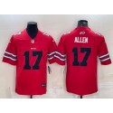 Buffalo Bills #17 Josh Allen Red Black Stitched Football Jersey