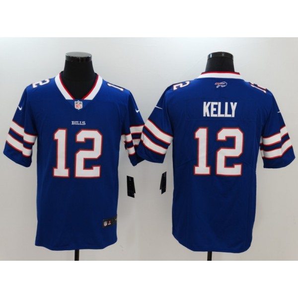 Buffalo Bills #12 Jim Kelly Blue Vapor Untouchable Limited Jersey