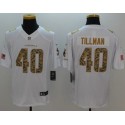 Cardinals #40 Pat Tillman White Stitched Limited Salute To Service Nike Jersey