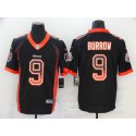 Cincinnati Bengals #9 Joe Burrow Black Drift Fashion Color Rush Limited Stitched Jersey