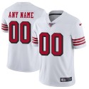49ers Customized White 100th Season Limited Stitched Jersey.