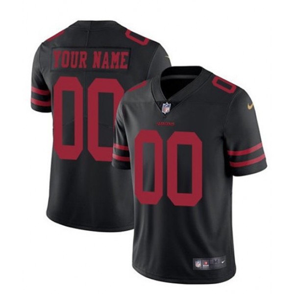 49ers Customized Black Vapor Untouchable Limited Stitched Jersey