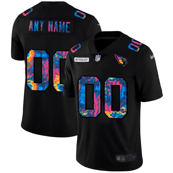 Arizona Cardinals Customized Custom 2020 Black Crucial Catch Limited Stitched Jersey