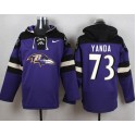Baltimore Ravens Customized Purple Pullover Hoodie