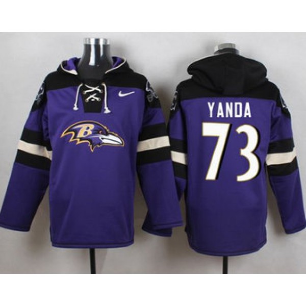 Baltimore Ravens Customized Purple Pullover Hoodie