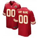 Kansas City Chiefs Customized Red Stitched Game Jersey