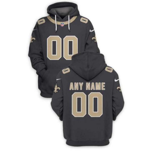 New Orleans Saints Black Performance Pullover Hoodie