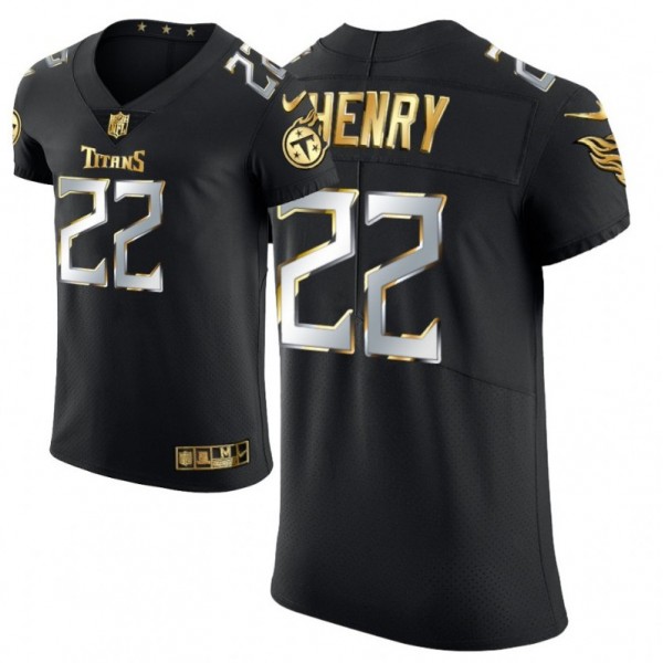 Tennessee Titans Customized Black Golden Edition Vapor Limited Stitched NFL Jersey