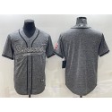 Denver Broncos Blank Gray With Patch Cool Base Stitched Baseball Jersey