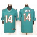 Dolphins #14 Jarvis Landry Aqua Green Team Color Stitched Limited Nike Jersey