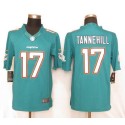 Dolphins #17 Ryan Tannehill Aqua Green Team Color Stitched Limited Nike Jersey
