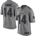 Dolphins #14 Jarvis Landry Gray Stitched Limited Gridiron Gray Nike Jersey