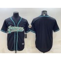Jacksonville Jaguars Blank Black With Patch Cool Base Stitched Baseball Jersey