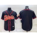 Kansas City Chiefs Blank Black Cool Base Stitched Baseball Jersey